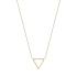 Carador - Collier plaqué or motif triangle