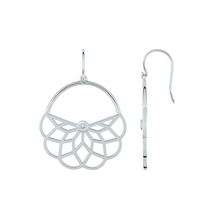 Carador - Boucles d'oreilles argent 925/000, oxydes de zirconium