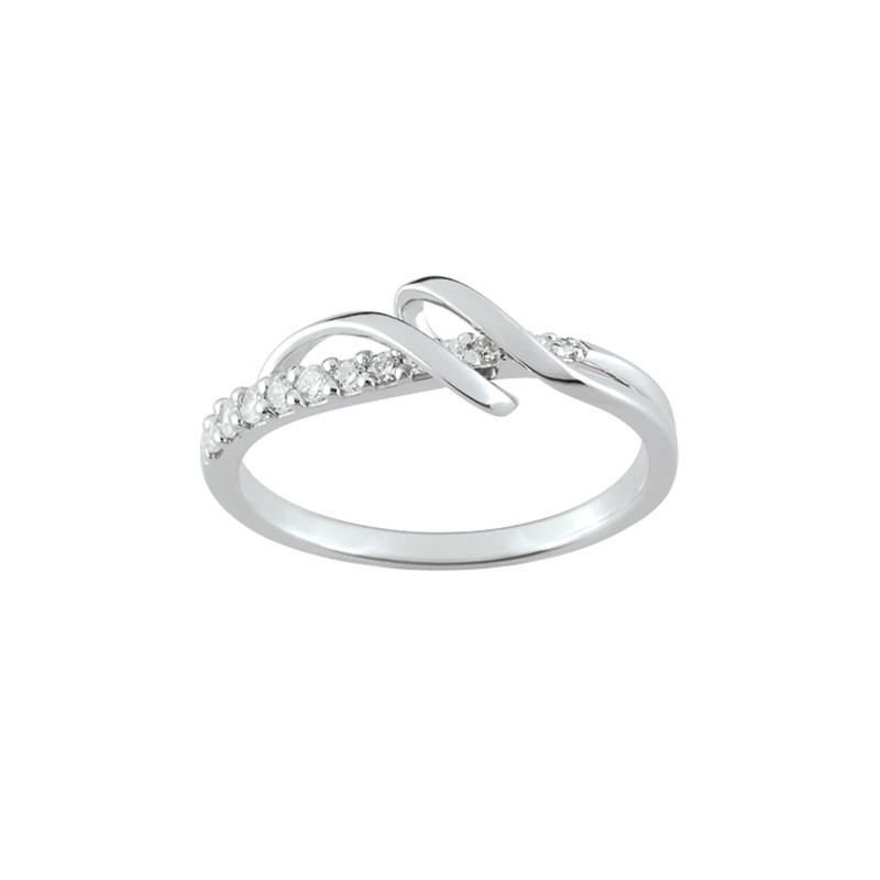 Carador - Bague argent 925/000 et oxydes de zirconium
