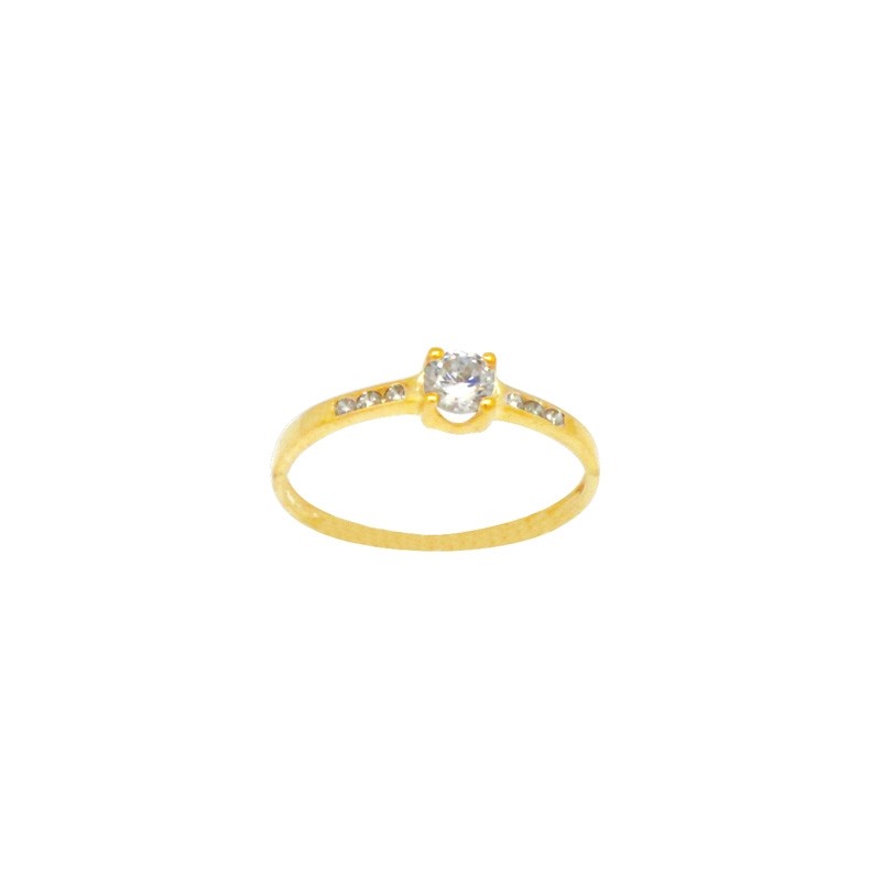 Bague Solitaire or jaune 375/000