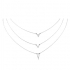 Collier Silver Pop Triple chaine Argent 925/000