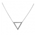 Collier Silver Pop Triangle Oxydes de Zirconium