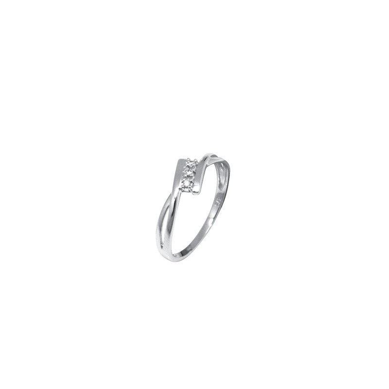 Bague Carador en or blanc 375/000 et Oxyde de zirconium