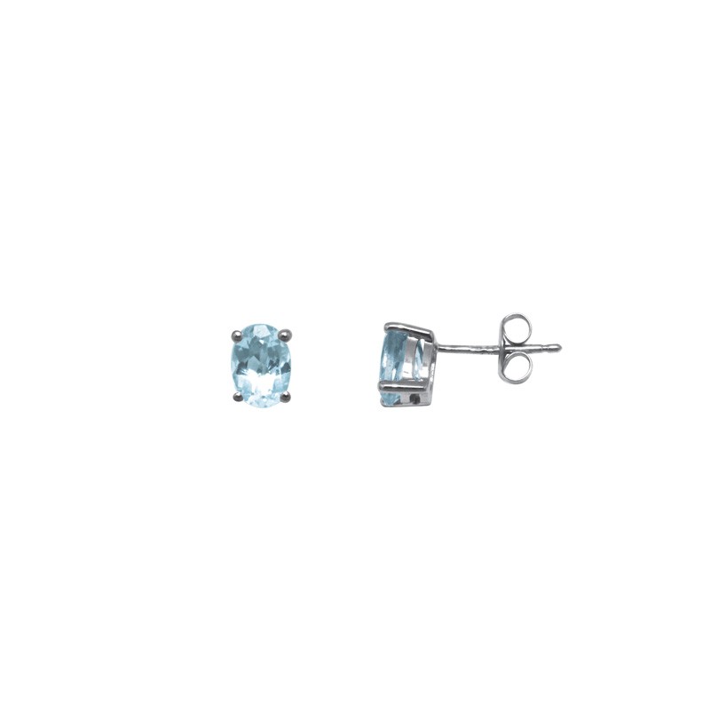Boucles d'oreilles Carador Topaze et or blanc 375/000