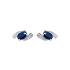 Boucles d'oreilles Carador or blanc 375/000 Oxydes et Saphir