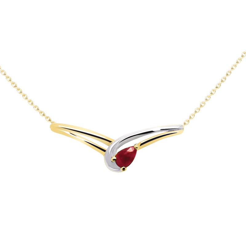 Collier Carador Or jaune 375/000 et Rubis