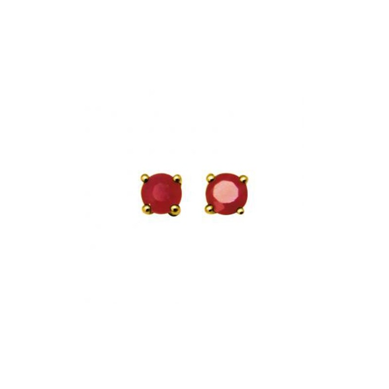 Boucles d'oreilles Carador Or jaune 375/000 et Rubis
