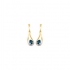 Boucles d'oreilles Carador pendantes or jaune 375/000 et saphir