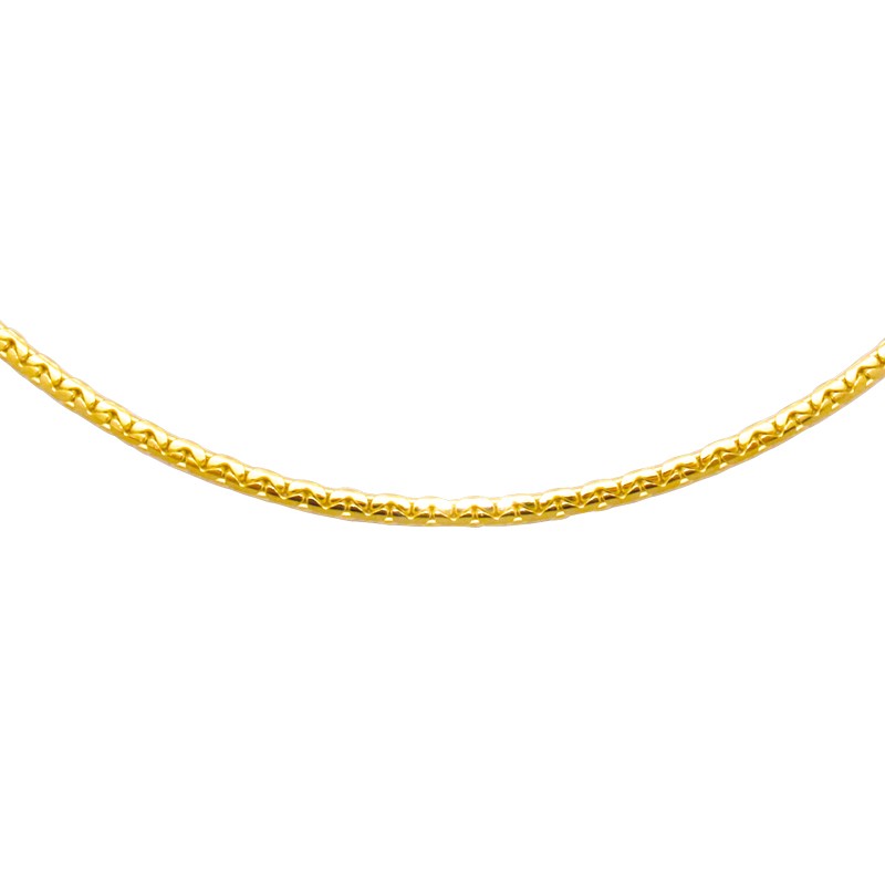 Collier Maille Haricot Carador en or jaune 375/000