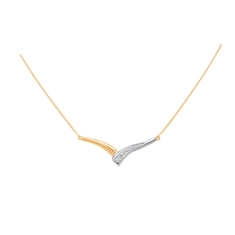 Collier Carador Or 375/000 Bicolore et Diamants