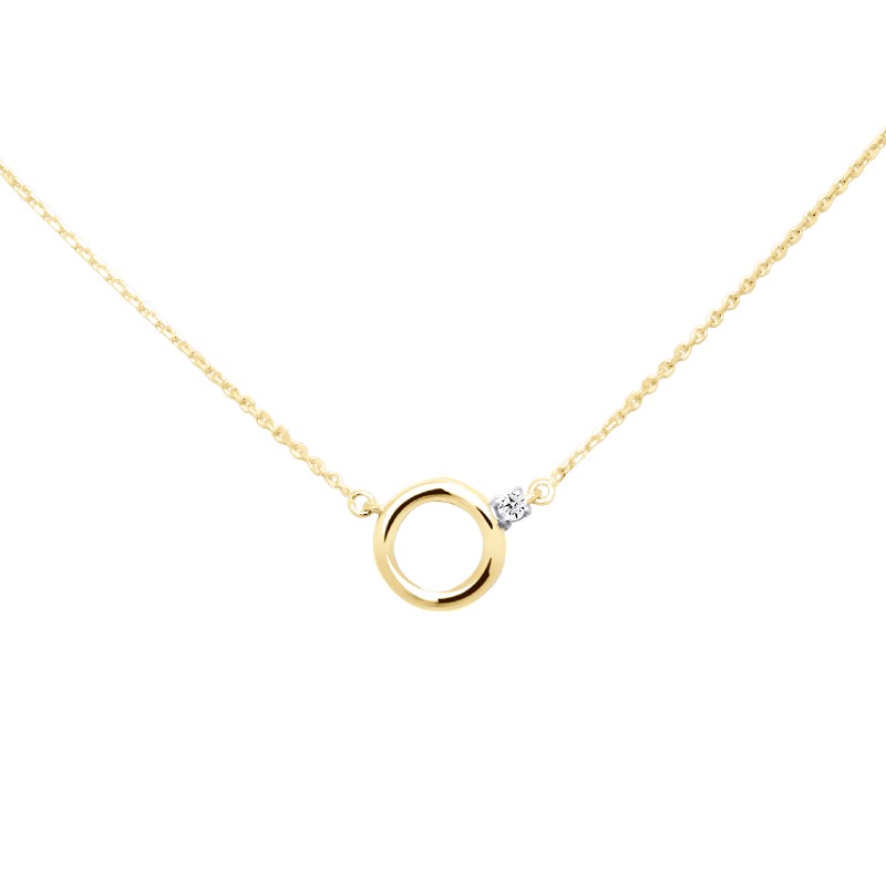 Collier Carador Or jaune 375/000 et Oxydes de zirconium