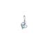 Pendentif Carador Topaze bleue clair et Or blanc 375/000