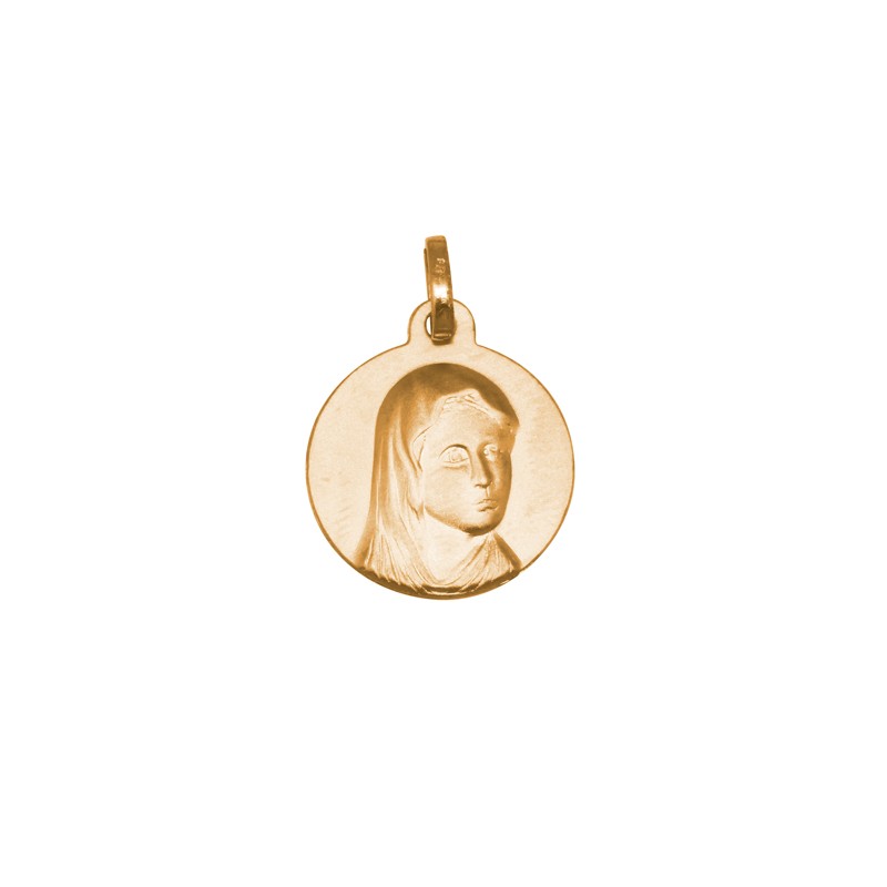 Médaille Carador Vierge Or jaune 375/000 forme ronde