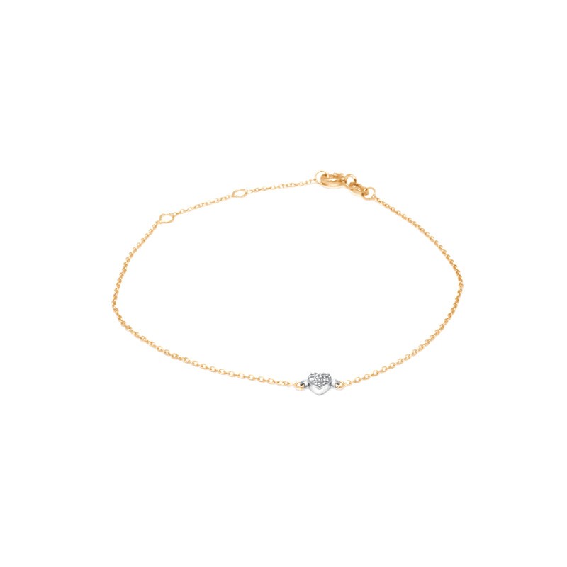 Bracelet Cœur Carador 8 diamants 0,03 cts