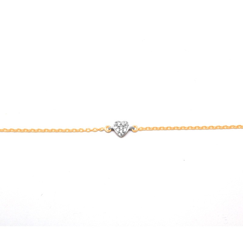 Bracelet Cœur Carador 8 diamants 0,03 cts