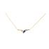 Collier Carador Or jaune et Blanc 375/000 et Saphir