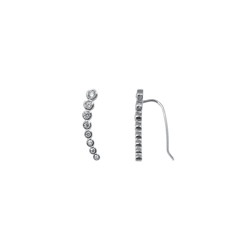 Boucles d'oreilles Brillantes Silver Pop Argent 925/000 et Oxydes de zirconium