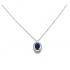 Collier Carador Or blanc 375/000, Saphir et Diamants
