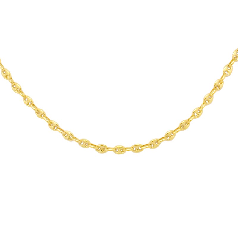 Collier Or jaune 375/000 grain de café