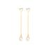 Boucles d'oreilles Carador modulable en or jaune 375/000, oxydes de zirconium et perle