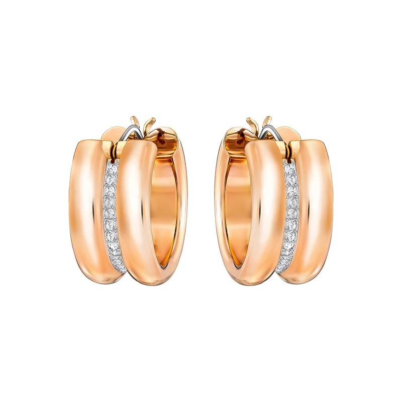 Boucles d'oreilles créoles Swarovski Fun doré rose 5224976