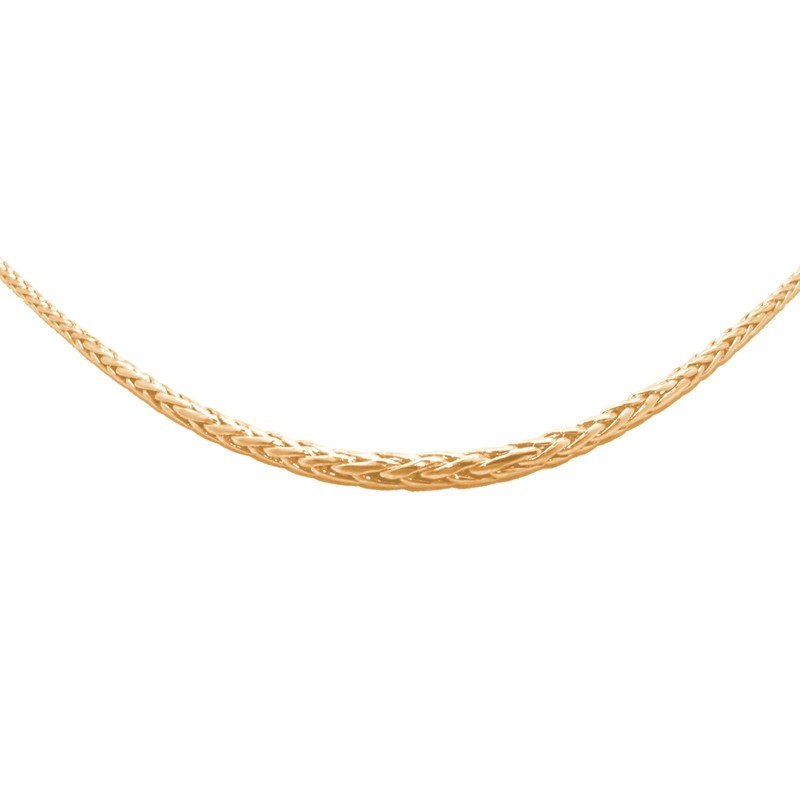 Collier chute Carador or jaune 375/000 maille palmier
