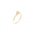 Bague Carador Solitaire 6 griffes or jaune 375/000 et oxyde de zirconium