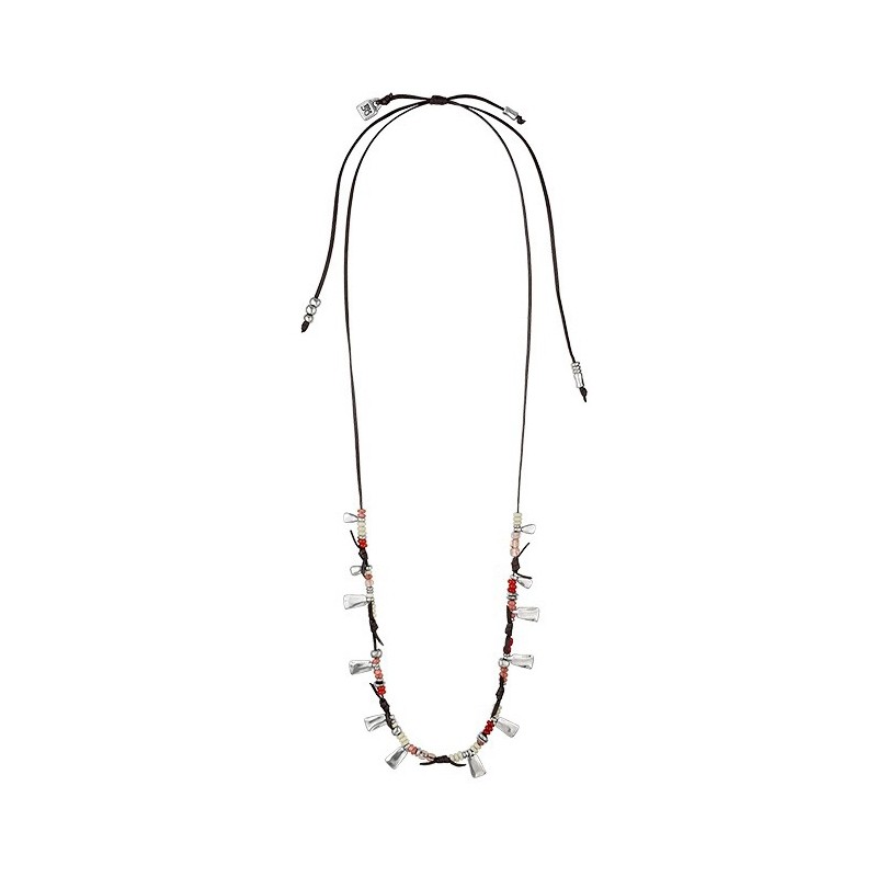 Collier Uno de 50 sautoir marron et rouge COL1009CRLMAR0U