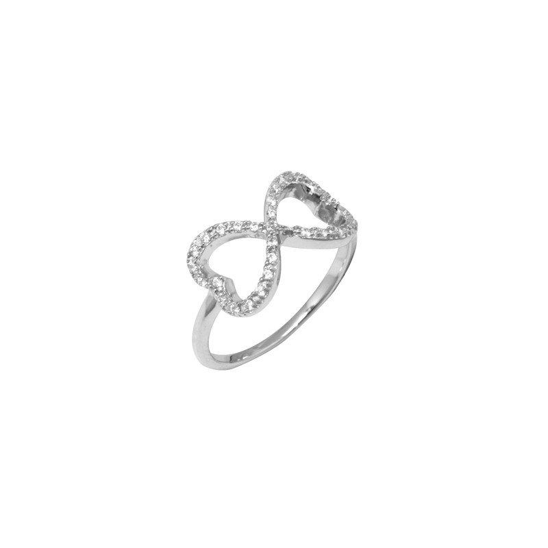 Bague Carador Coeur et Symbole Infini en argent 925/000