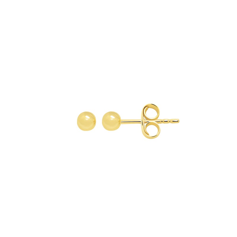 Boucles d'oreilles Carador boules 3 mm or jaune 375/000