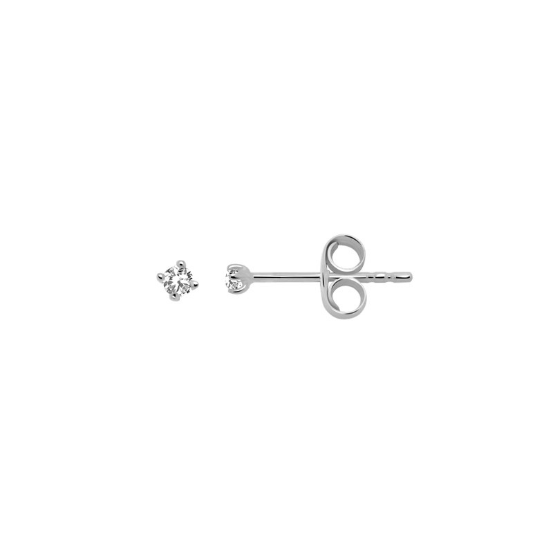 Boucles d'oreilles Carador clous diamant 0,04 cts en or blanc 375/000