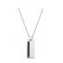 Collier Phebus chaine acier avec plaque acier et carbone 72-0053-N