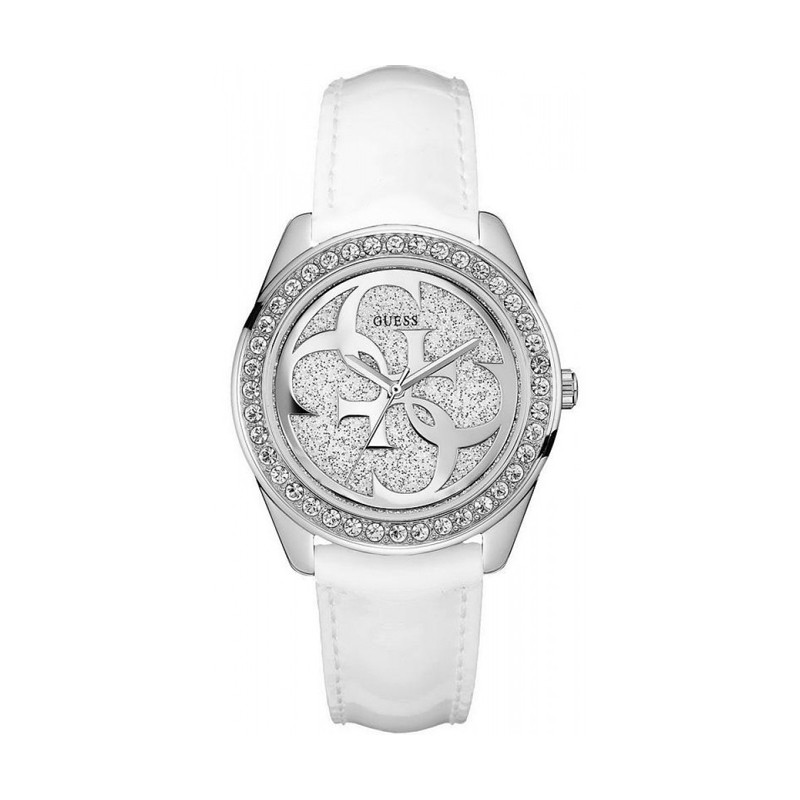 Montre Femme Guess G Twist blanche pailletée W0627L4