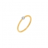 Bague Carador solitaire fantaisie deux ors 375/000, diamant 0,04 cts