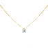 Collier Solitaire Carador Or jaune 375/000 et diamant 0,12 cts