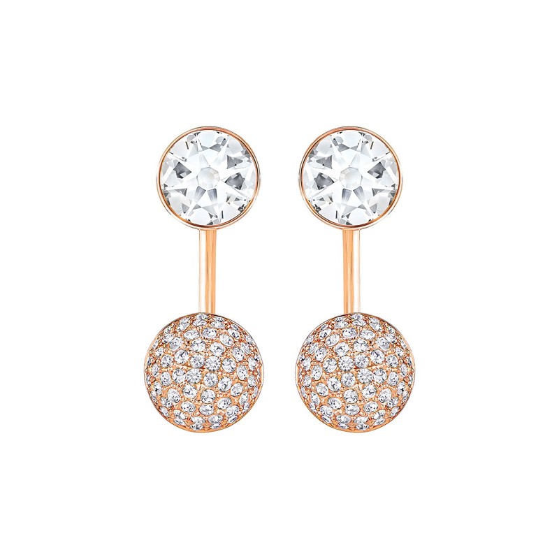 Boucles d'oreilles Swarovski Forward "Ear-Jacket" doré rose 5230544