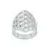 Bague EOL Arrow damier argent 925/000, oxydes de zirconium
