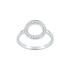 Bague EOL cercle serti oxydes de zirconium, argent 925/000
