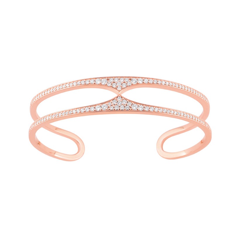 Bracelet rigide EOL Rebel en laiton, oxyde de zirconium