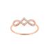 Bague LORE Harmonie or rose375/000, oxydes de zirconium
