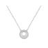 Collier LORE Eclipse or blanc 375/000, oxydes de zirconium