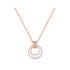 Collier LORE Confidence or rose 375/000, laque ivoire, oxydes de zirconium