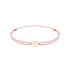 Bracelet LORE Béguin cordon rose, or rose 375/000