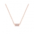 Collier LORE Promesse or rose 375/000, oxydes de zirconium