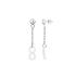 Boucles d'oreilles pendantes Amporelle infini en acier et céramique blanche WB763-IW