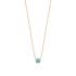 Collier Carador pastille pavée de turquoises en plaqué or