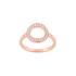 Bague EOL New Minimale cercle serti d'oxydes de zirconium en palqué or rose