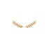 Boucles d'oreilles Carador contour de lobe laurier plaqué or 