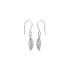 Boucles d'oreilles Carador pendantes motif plume en argent 925/000