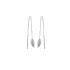 Boucles d'oreilles Carador pendantes chaine motif plume argent 925/000